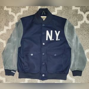 Mitchell and Ness 1927 New York Yankees wool suede jacket